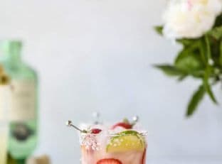 Smoked Strawberry Mezcal Margaritas