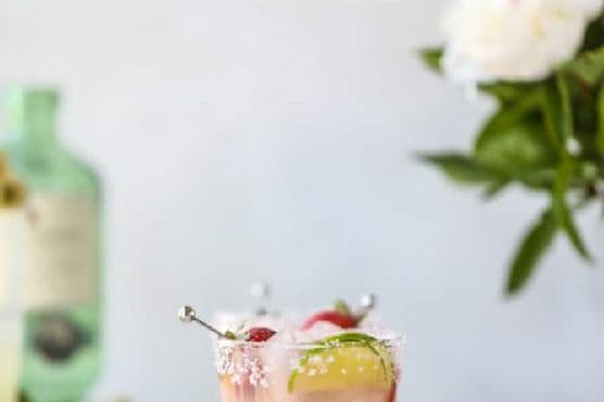 Smoked Strawberry Mezcal Margaritas