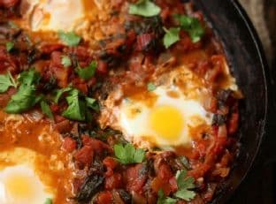 Shakshouka with Red Chard