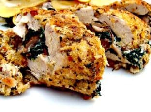 Herb Crusted Stuffed Chicken