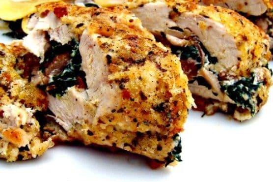 Herb Crusted Stuffed Chicken