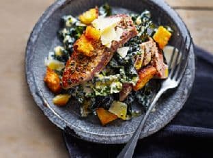 Tuna Caesar with anchovies & cavolo nero