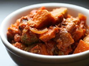 Chipotle Chili With Sweet Potatoes And Brussel Sprouts