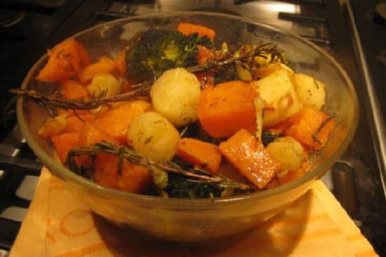 Honey-Rosemary Roasted Winter Vegetables