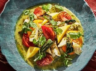Tomato and Mango Salad in Aguachile