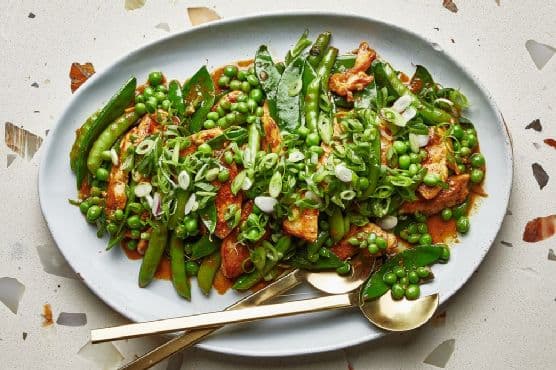 Chicken and Beans Stir Fry with Miso Curry