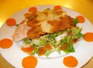 Warm Salmon Salad With Crispy Scales