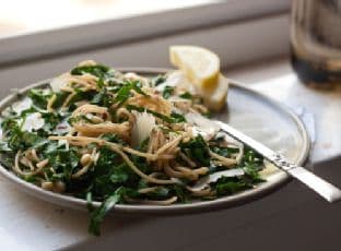Lemony Collard Greens Pasta