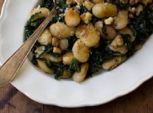 Pan-fried Corona Beans & Kale