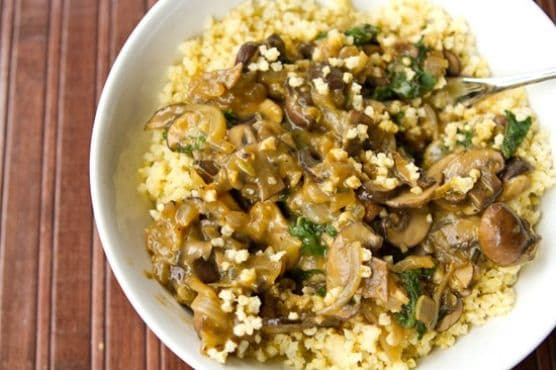 Cozy Millet Bowl With Mushroom Gravy And Kale