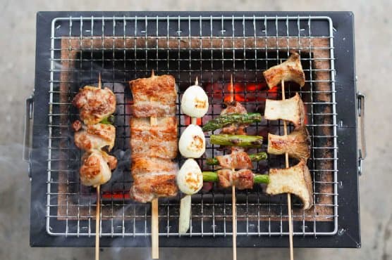 Yakitori (Japanese Char-Grilled Chicken with Sauce)