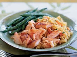 Quick-Cured Sake Salmon with Quinoa