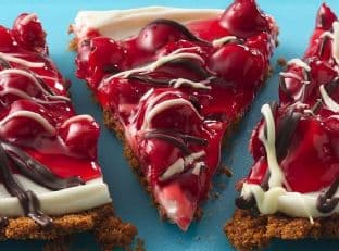 Cherry Cream Pizza with Tuxedo Topping