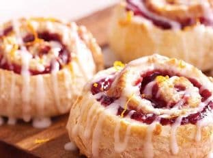 Double-Drizzled Raspberry Rolls