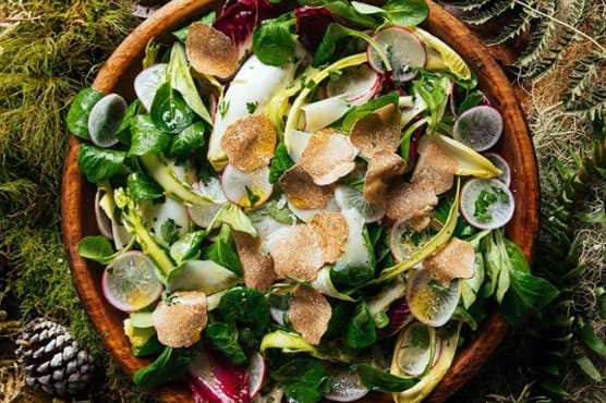 Shaved Asparagus Salad with Truffle Vinaigrette