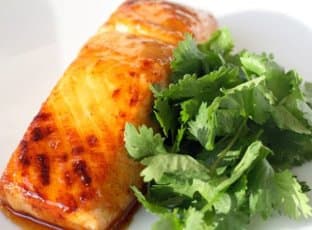 Harissa-Honey Glazed Roasted Salmon