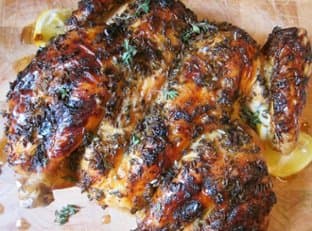 Lavender, Lemon, and Honey Spatchcocked Roast Chicken