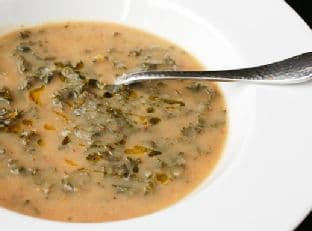 Smoky Charred Cauliflower and Potato Soup With Kale