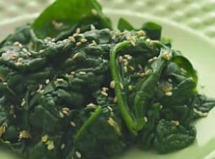 Sauteed Spinach with Toasted Sesame Oil