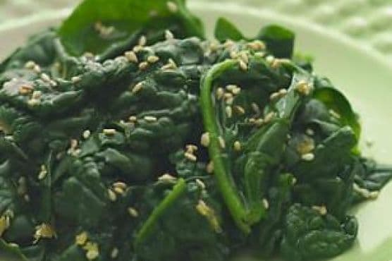 Sauteed Spinach with Toasted Sesame Oil
