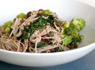 Miso Soba Stir Fry With Greens And Beans