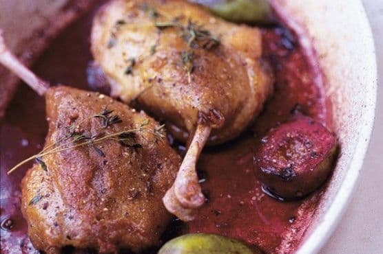 Nigel Slater's Duck with Figs and Barolo