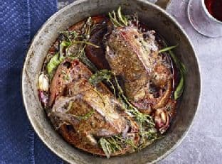 Roasted wood pigeon on toast