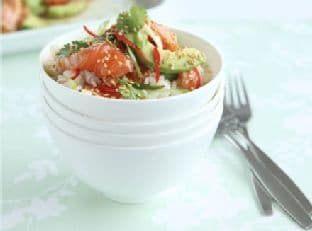 Japanese salmon & avocado rice