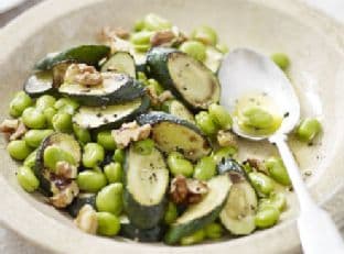 Broad bean & courgette salad