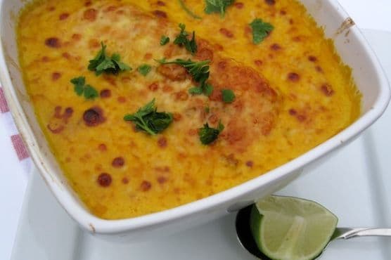 Cazuela de Pescado al Coco Gratinada (Fish and Coconut Casserole al Gratin)