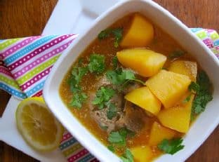 Caldo de Papas con Espinazo (Colombian Potato-Pork Soup)