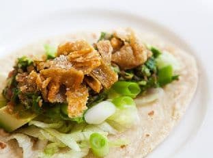 Crispy Chicken Skin Tacos with Habanero Salsa