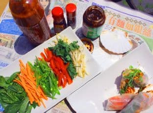 Spring Rolls + Hot Sauce
