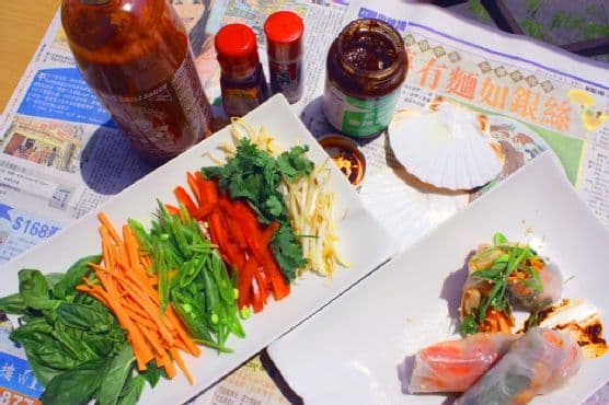 Spring Rolls + Hot Sauce
