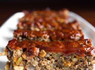 Glazed Lentil Walnut Apple Loaf, Revisited