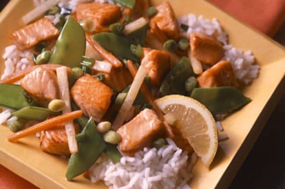 Salmon & Vegetable Stir-fry