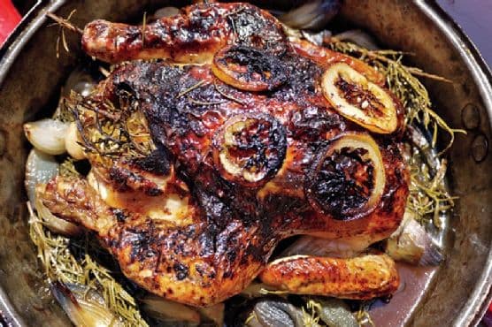 Roast Chicken With Rosemary, Lemon, And Honey