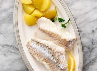 Cod Poached in Court Bouillon