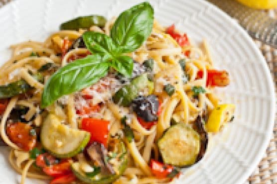 Summer Linguine with Grilled Vegetables