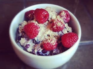 Oatmeal with Berries and Toasted Wheat Germ