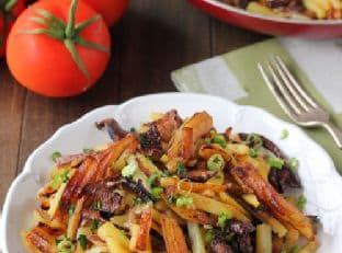 Pan Fried Potatoes With Mushrooms and Onions