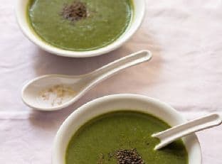 palak soup or spinach soup , how to make palak soup