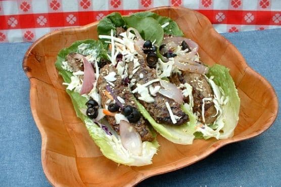 Lettuce Brat Wraps with Johnsonville Brat Patties