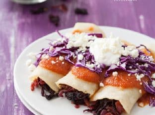 Hibiscus Flower Enchiladas