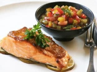 Seductive Salmon With Rainbow Salsa