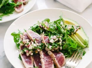 Seared Ahi Tuna with Chimichurri Sauce