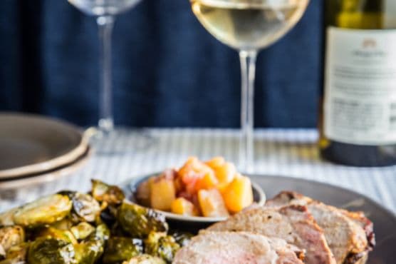 brined pork loin roast with pineapple chutney
