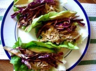 Crockpot Cuban Pork Lettuce Wraps