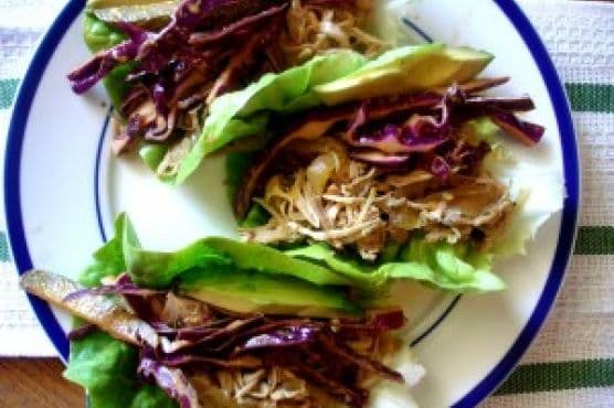 Crockpot Cuban Pork Lettuce Wraps