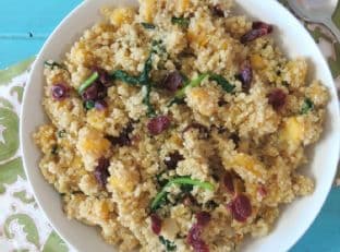 Delicata Squash and Cranberry Quinoa Salad